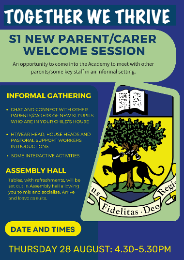 S1 Parent Welcome Evening
