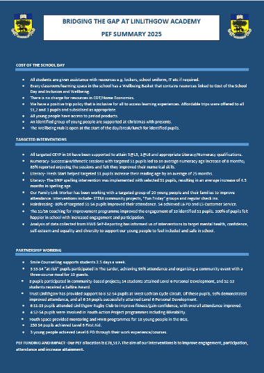 PEF Summary Statement 2025